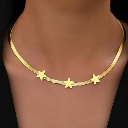 Elegant Stainless Steel Star Necklace – Luxury Women’s Jewelry | Free Shipping